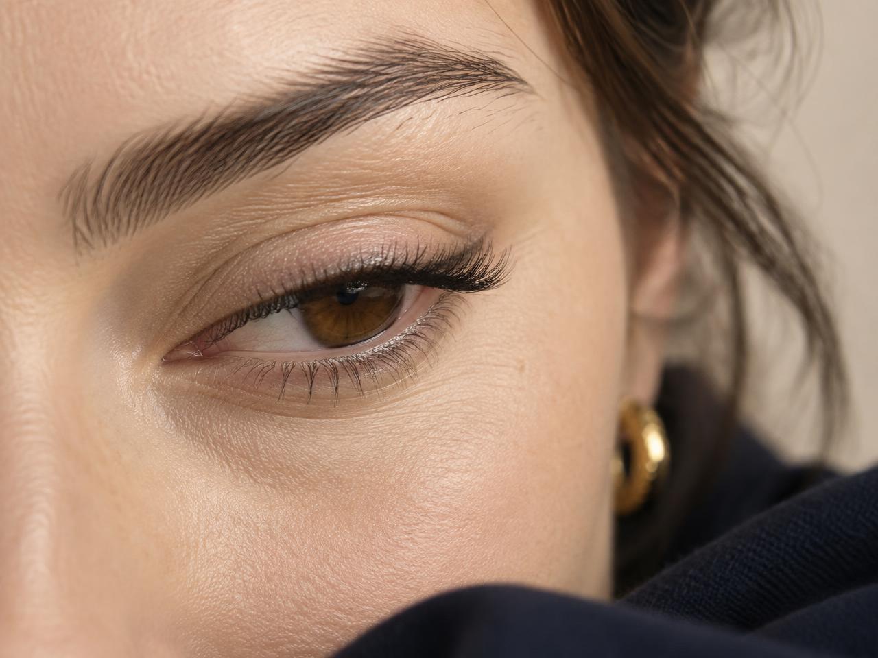 One to one eyelash extensions, eye detail